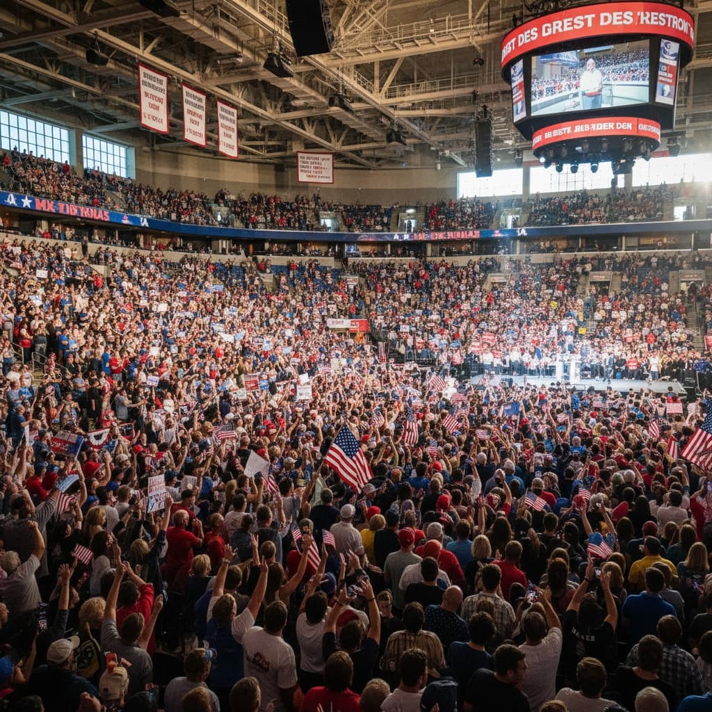 Trump Rally Packs 40,000-Seat Stadium in Georgia